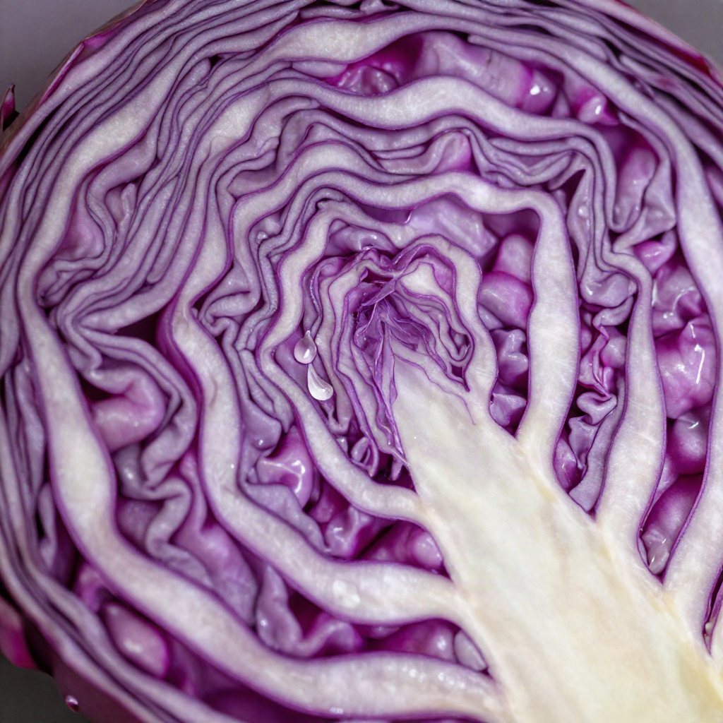 The Hidden Geometry of Red Cabbage
