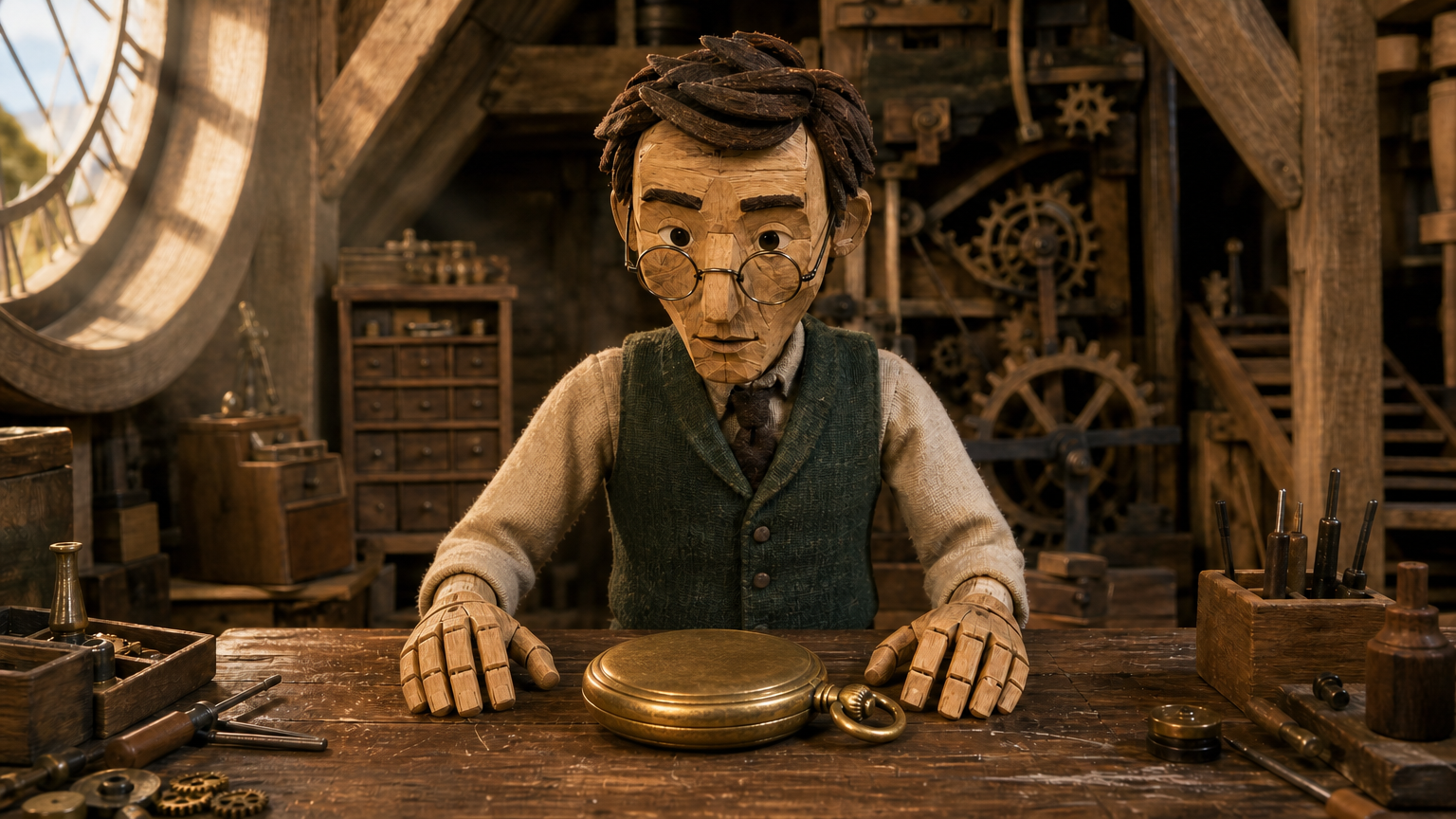 Clockmaker Puppet