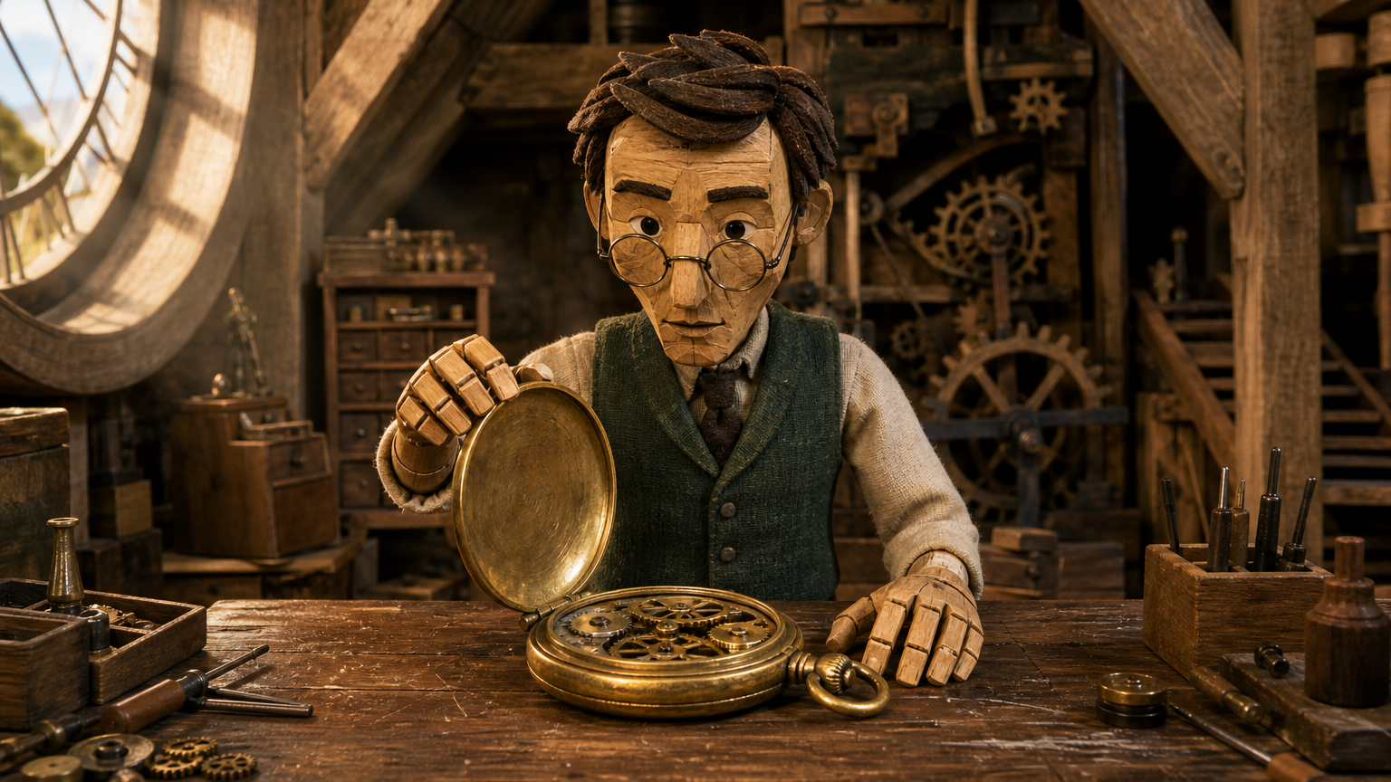 Clockmaker Puppet