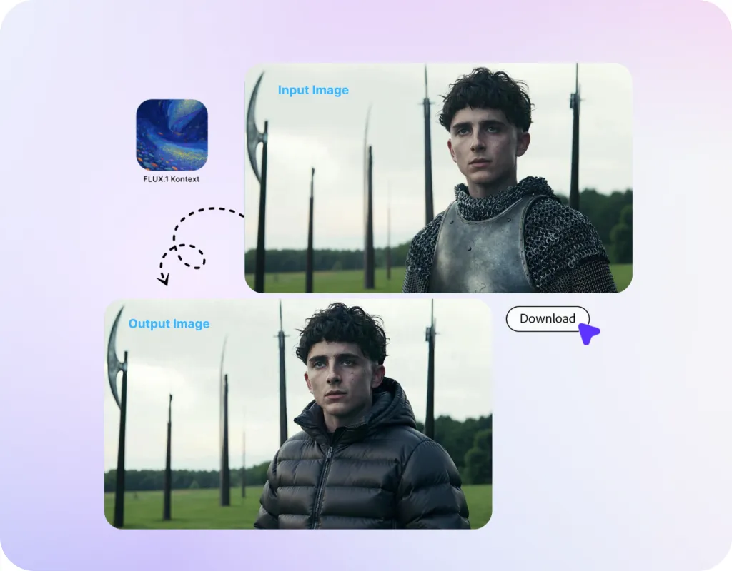 FLUX.1 Kontext surgical semantic editing example